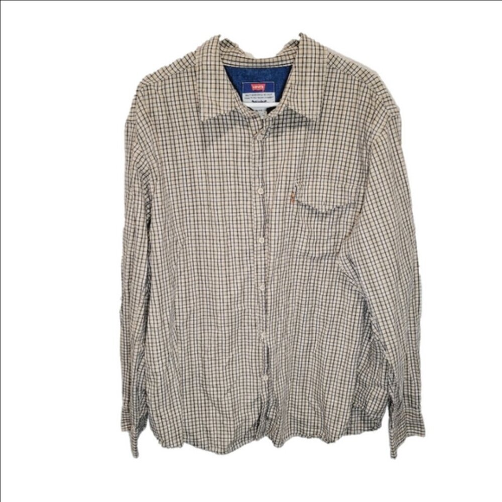 Levis mens plad button down
